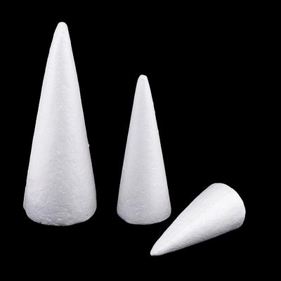 Formas de Cone de Espuma de Poliestireno para Artesanato Decoração de Árvore de Natal DIY Material para Projetos de Modelagem Infantil