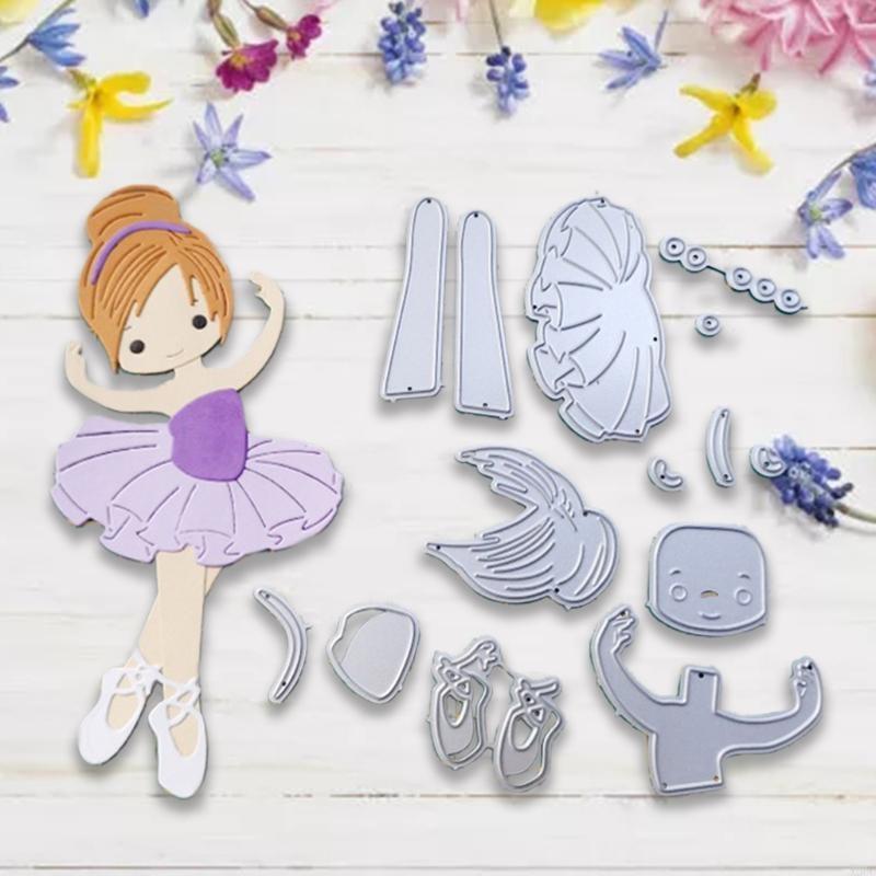 Dancing Girl Metal Cutting Dies Stencil DIY Scrapbooking Album Paper Card Template Mold Embossing Craft Decoration X3UC