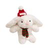 Cute New Style Undulating Rabbit Doll Pendant Scarf Rabbit Plush Toy Keychain Doll Bag Hanging Ornament Doll
