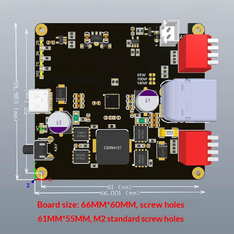 140W 2-6S Ip2366 Lithium Battery Charging Board Bidirectional Fast Charging Module With Automatic Temperature Control Function