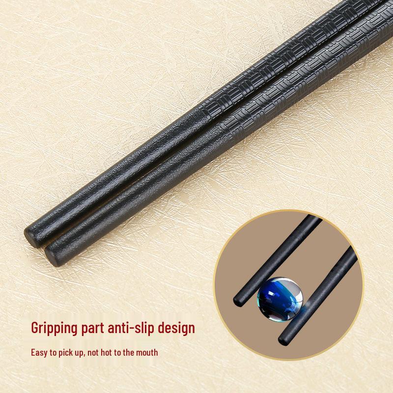 Luxury Non-Slip Heat-Resistant Mold-Resistant Alloy Chopsticks for Home, Hotel & Restaurant Use