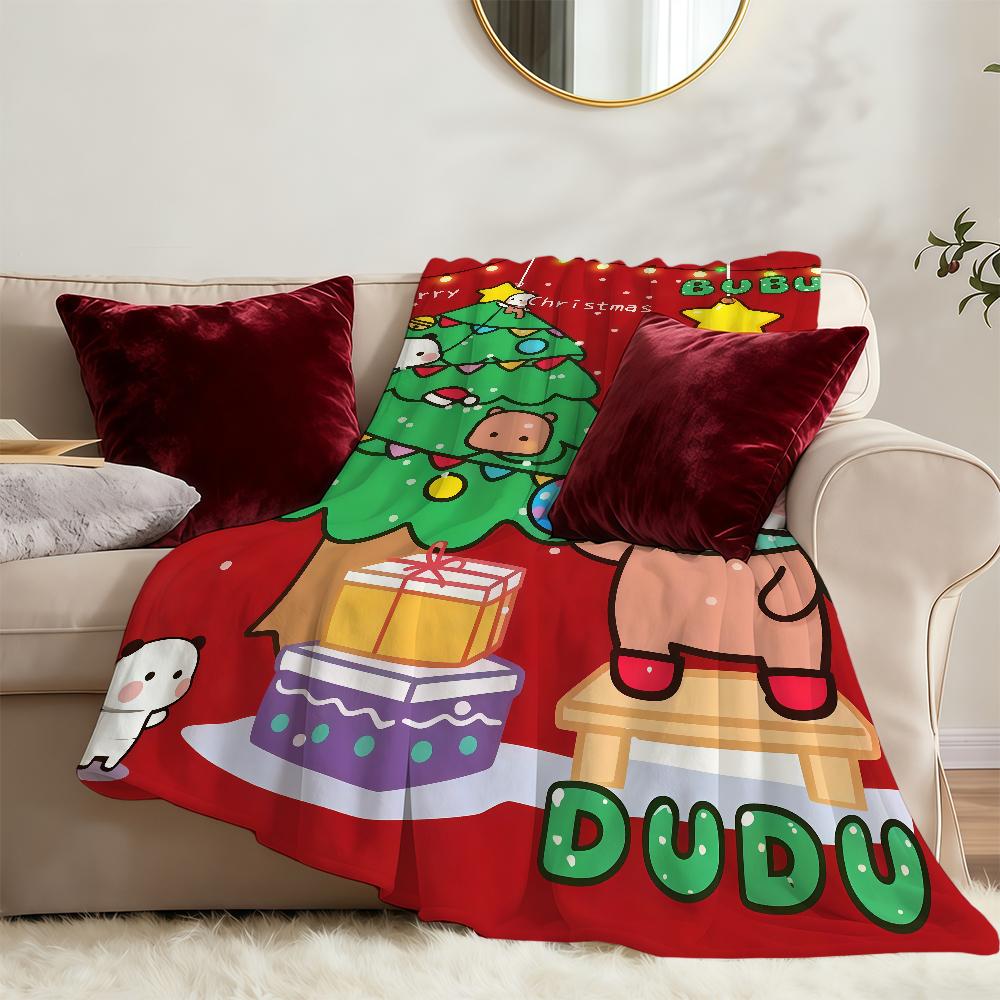 Bubu Dudu Paar Frohe Weihnachten Decke Weich Warm Flauschig Überwurf Super Kinderspielzeug Bett Sofa Auto Kinderbett