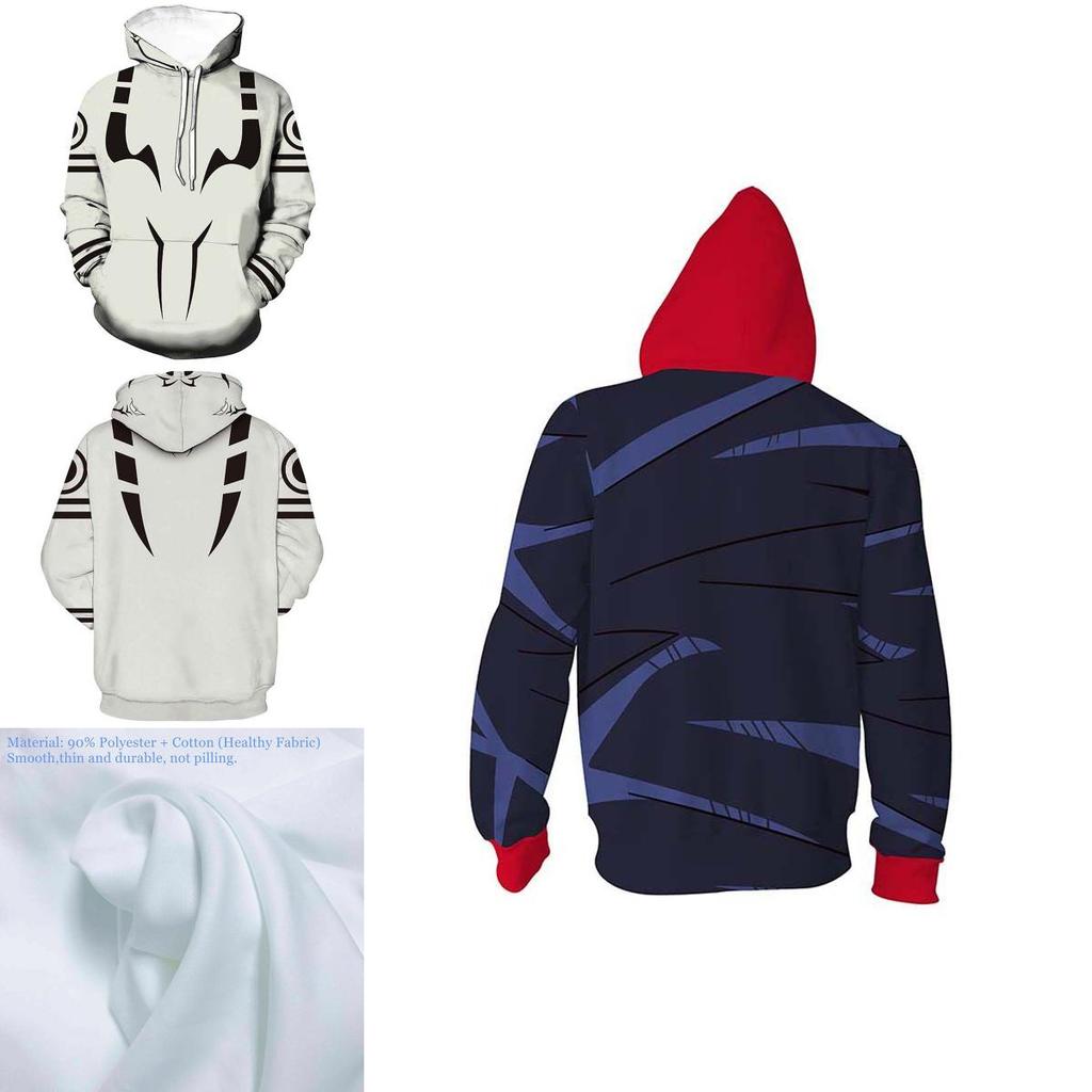 Stilvolle Jujutsu Kaisen Hoodies für Herren mit lebhaftem 3D-Druckdesign
