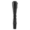 20Cm Front Lace-up Stiletto High-heeled Boots, Patent Leather High-heeled Boots, Pole Dancing Shoes