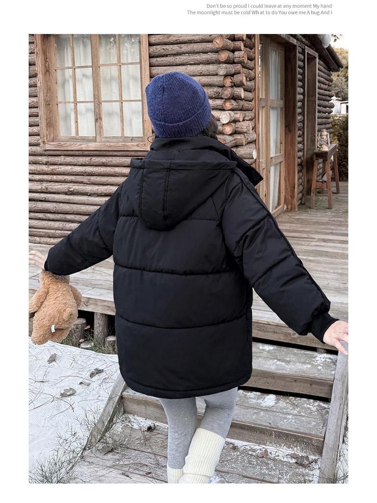 Koreansk Mote Dame Løs Dun Bomullskåpe 2025: Stilig, Varm Yttertøy