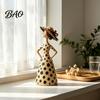 Thoughtful Gifts for Cat Owners Vintage & Lady Resin Sculpture, Artistic Striped Statues, Sculptures Elegant Polka Dot Ornament, Housewarming