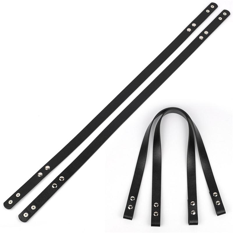 2pcs Lady Shoulder Bag Button Four Button Replacement Strap Button Four Button Bag Belt Detachable PU Leather Handles