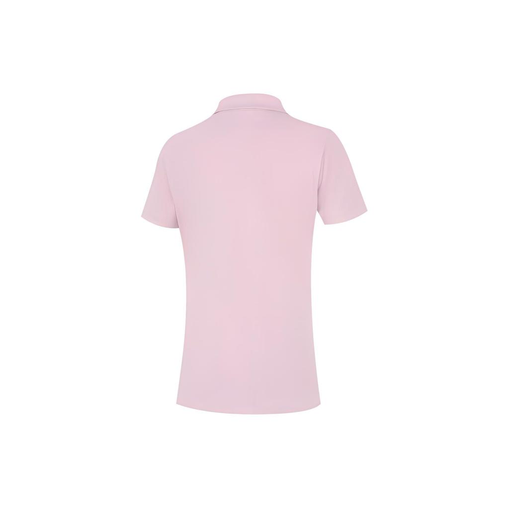 Li-Ning Solid Color Breathable Quick-Dry Polo Shirt Women Tops Lotus-Pink-Purple APLU190-4