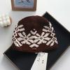 100% Wool Vintage Knit Fair Isle Ear Warm Hat Women Winter Beanie Stylish Face-Framing Ethnic Design
