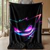Gengar Printed Flannel Throw Blanket Soft Warm Lightweight All Season Blanket for Sofa Bed Camping Home Decor Holiday Gift