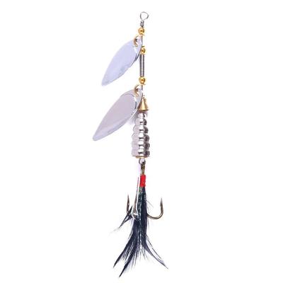 Spinnerbait Bass Fishing Lures Kit, Spinner Baits with Blades Multicolor Hard Metal Swimbait Jigs for Trout Walleye Pike Salmon Fishing