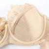 Women Full Cup Plus Size Bra Sexy Bow 3 Hooks Bras Breathable and Comfortable Lace with Wire Brassiere D E Cup
