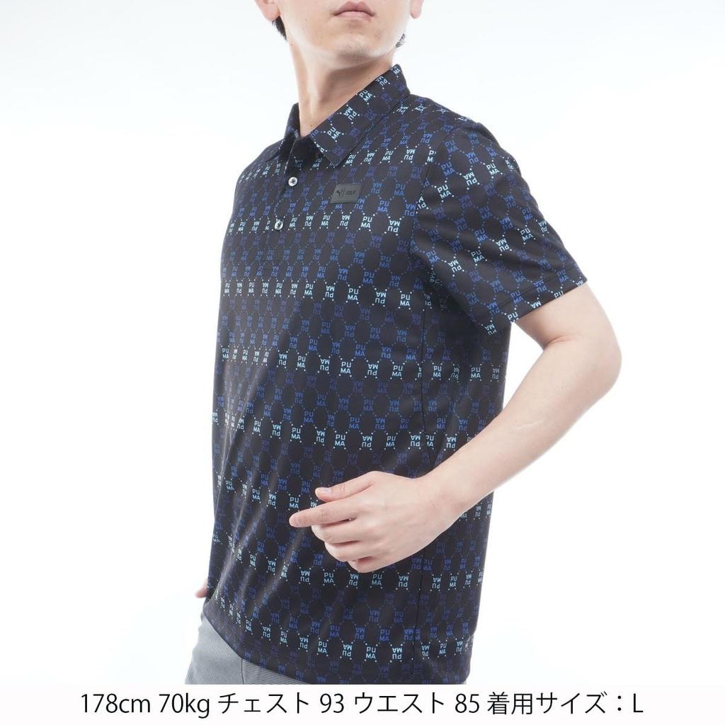 Golf PB Graphic Pique Polo Shirt S/S (Short Sleeve) _63796401_Puma Black_M