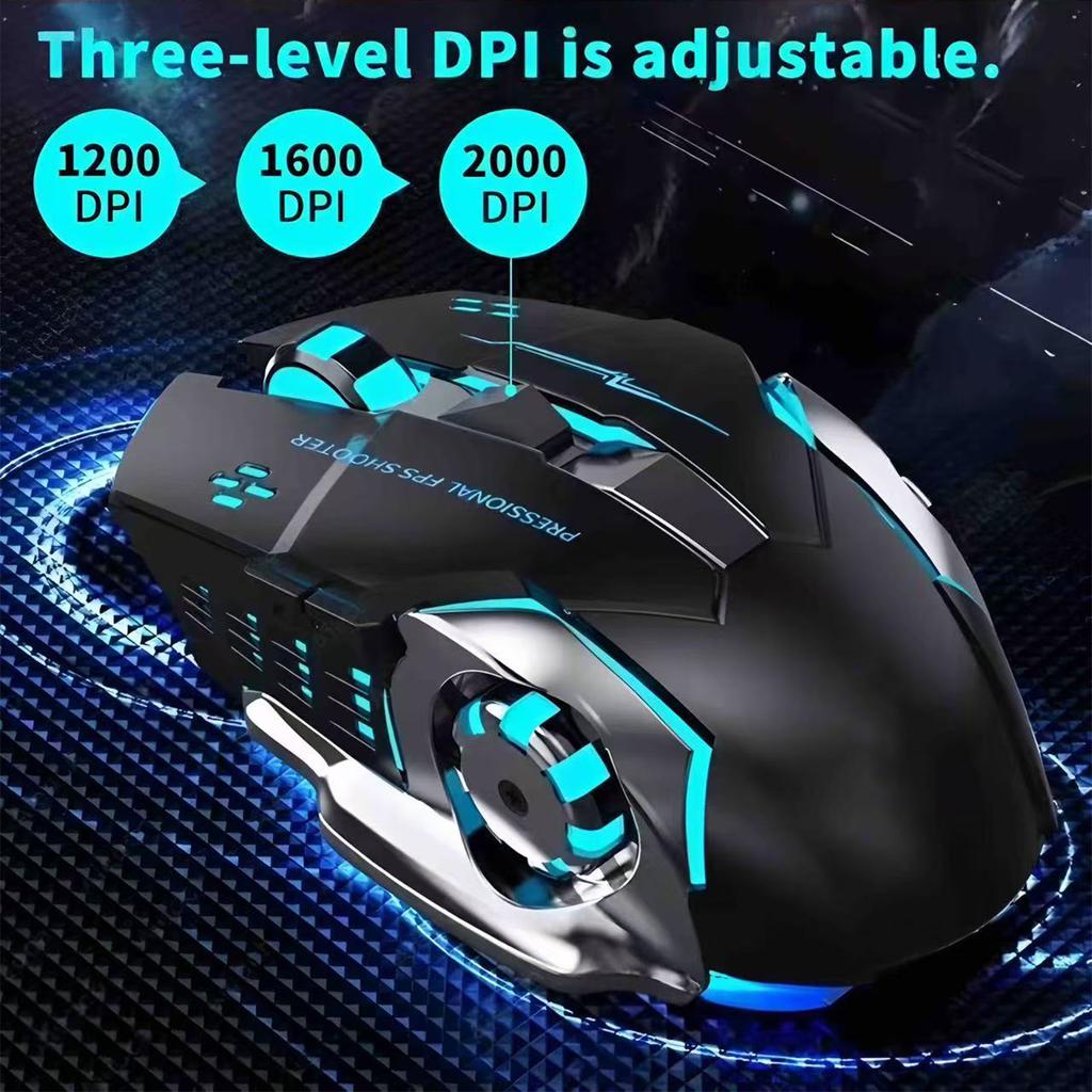 Rechargeable Wireless Mouse 2.4Ghz Bluetooth Gaming RGB Mouse USB Silent Mechanical Backlight E-Sports Gamer Mice For Computer