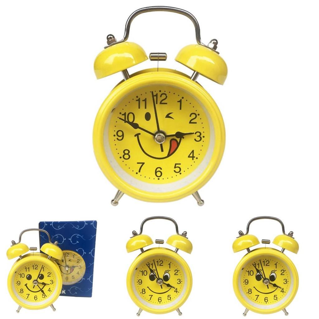 Childrens School Desk Alarm Clock With Metal Frame And Night Light Feature