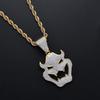 Necklace Mens European and American Zircon Pendant Halloween Costume Mask Vampire Monster Pendant Trendy Necklace