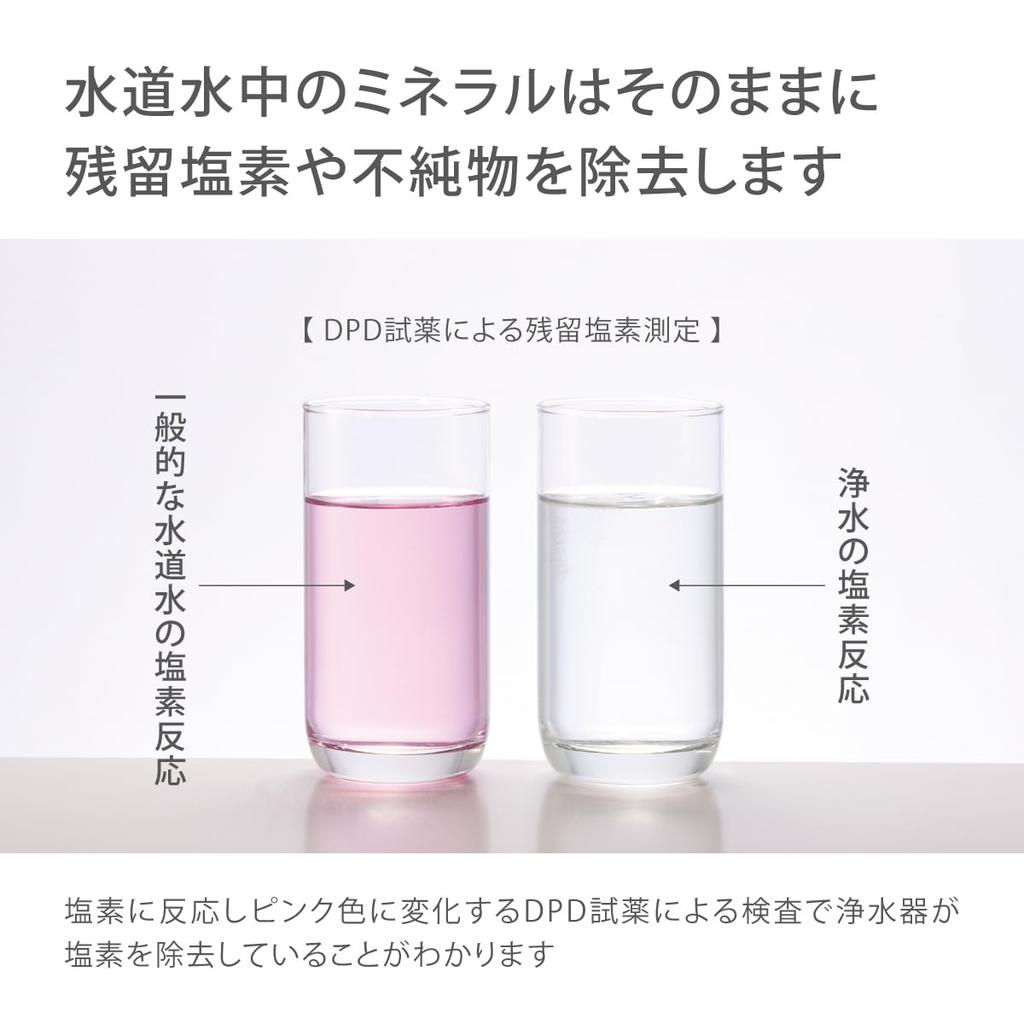 Takagi Water Purifier Bottle, 500ml, Made In Japan, Dishwasher Safe, Easy To Clean, PFOS/PFOA Removal Tested, Lightweight, Gray, Includes 1 Cartridge,