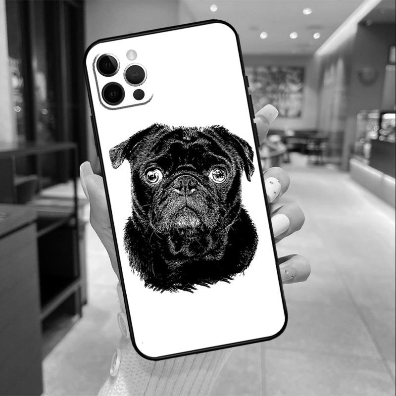 

Cute Pug Dog Phone Case For iPhone 17 16 15 14 13 12 11 Pro Max mini 16 Plus 16e 17 Air Protective Cover iPhone 13 Pro