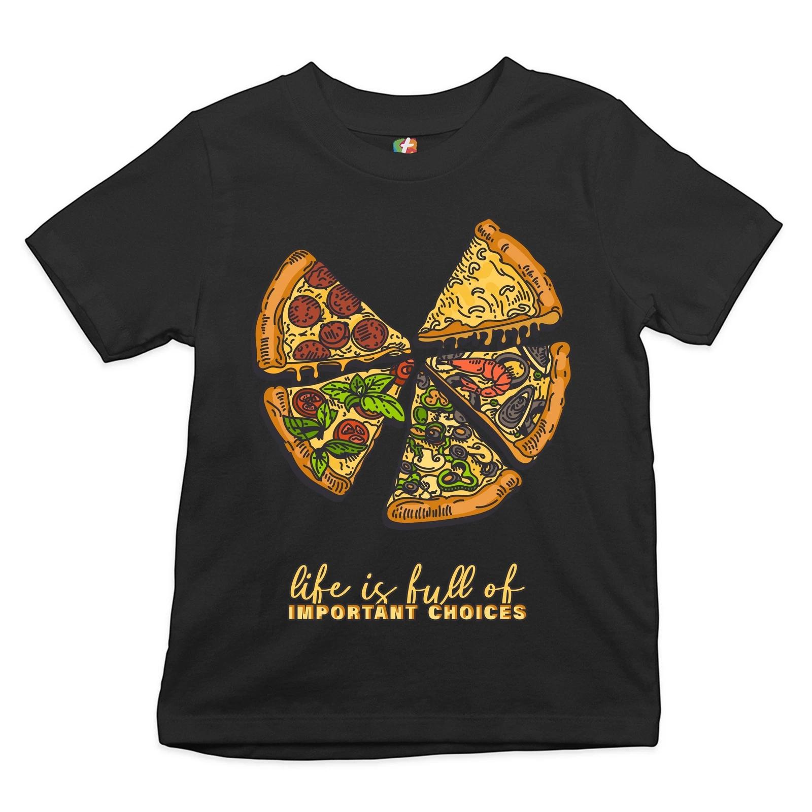 Life Is Full of Important Choices Youth kids boys T-Shirt Funny Pepperoni Pizza Kids 120