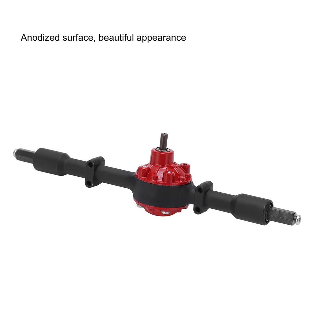 Metal Rear Bridge Axle Drive Shaft for WPL D12 RC Car Upgrade Parts Accessories(Black Red )