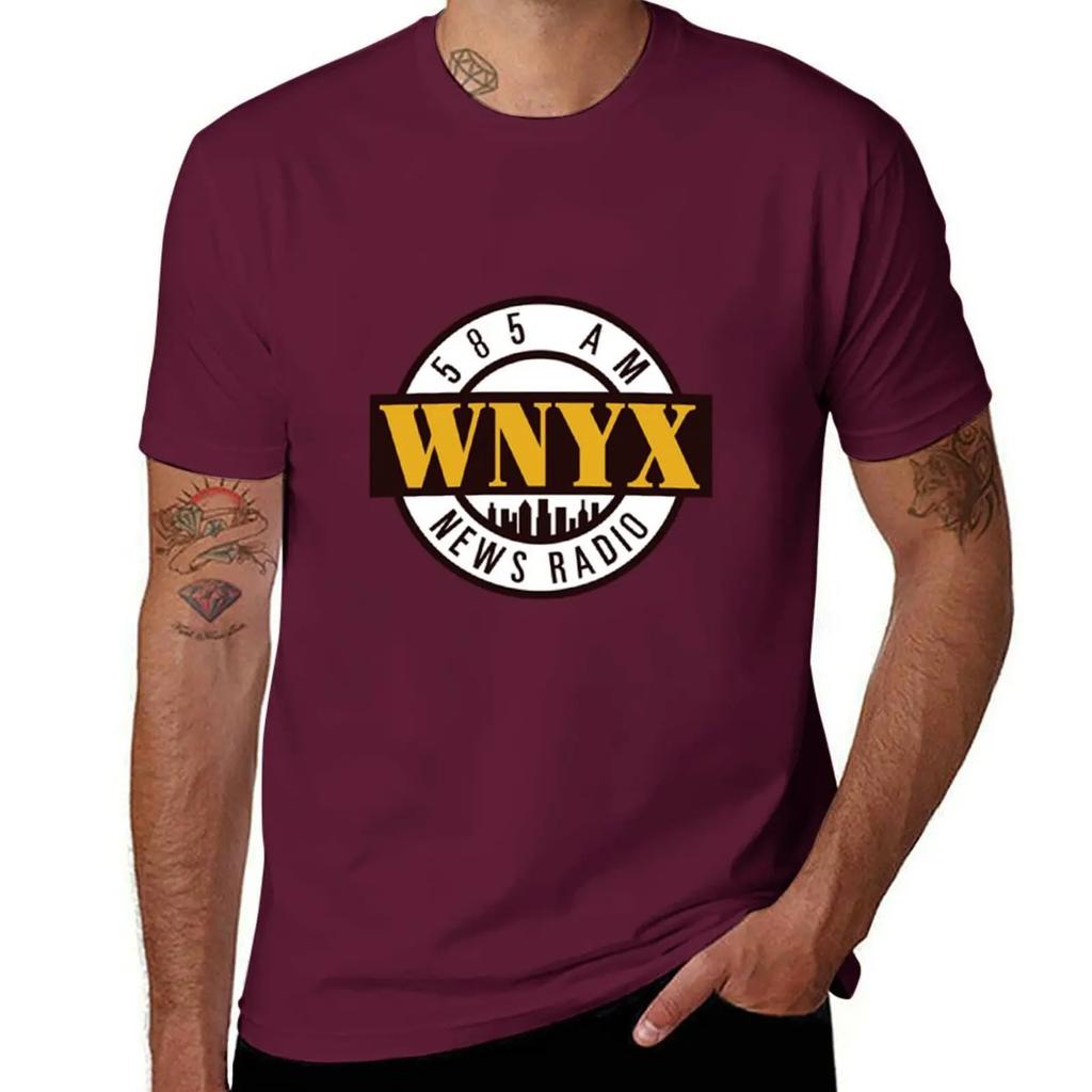 WNYX Logo T-Shirt Graphic T Shirt Vintage Anime Tshirt Custom T Shirt T Shirts for Men Graphic
