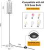 Crystal Floor Lamp, Modern LED Standing Lamp with Foot Switch, Silver Finish Tall Accent Light for Living Room, Bedroom, Office