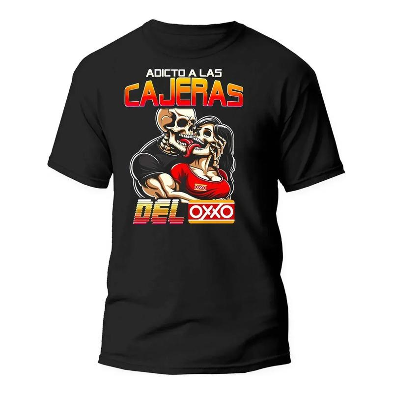 Playera Calacas Chidas. Adicto A Las Cajeras Del Oxxo S разноцветный