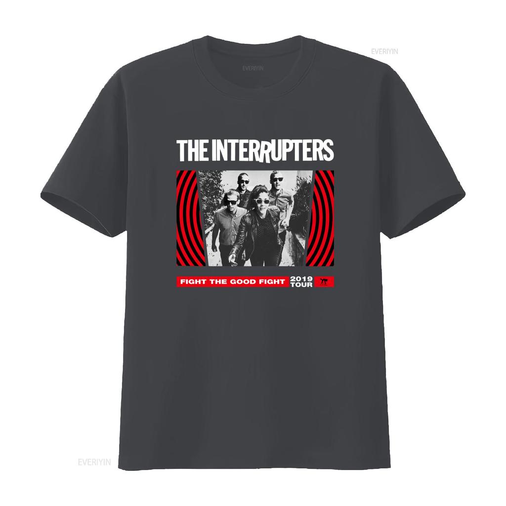 The Interrupters Band Womens Medium T Shirt Fight Good 2019 Tour Print vintage Washed Stretched Unisex Casual graphic