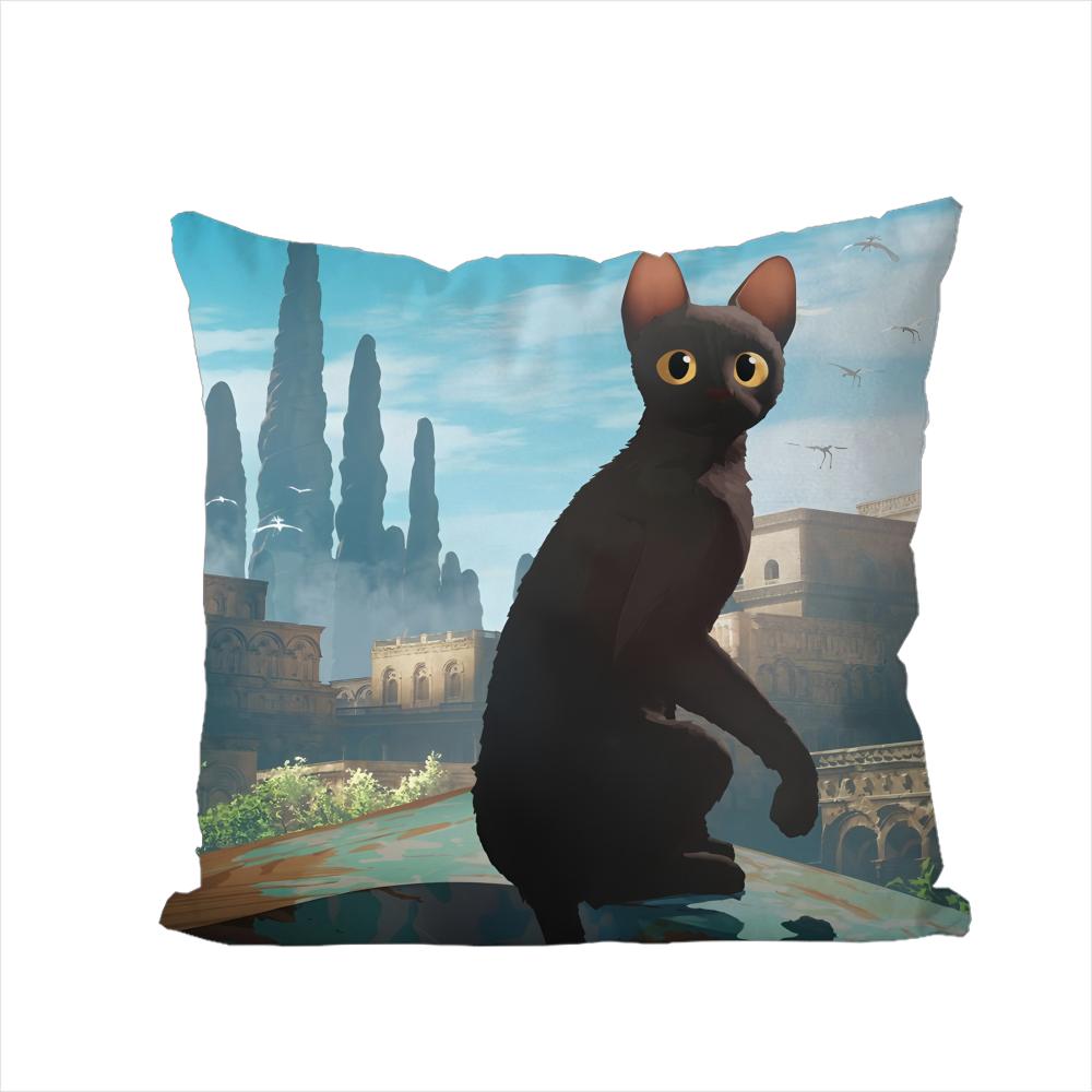 

SStraume Flow Pillow Case For Car Sofa Decorative Home Doublesided Print Plush Square Throw Pillow Cushion Cover 30x30cm