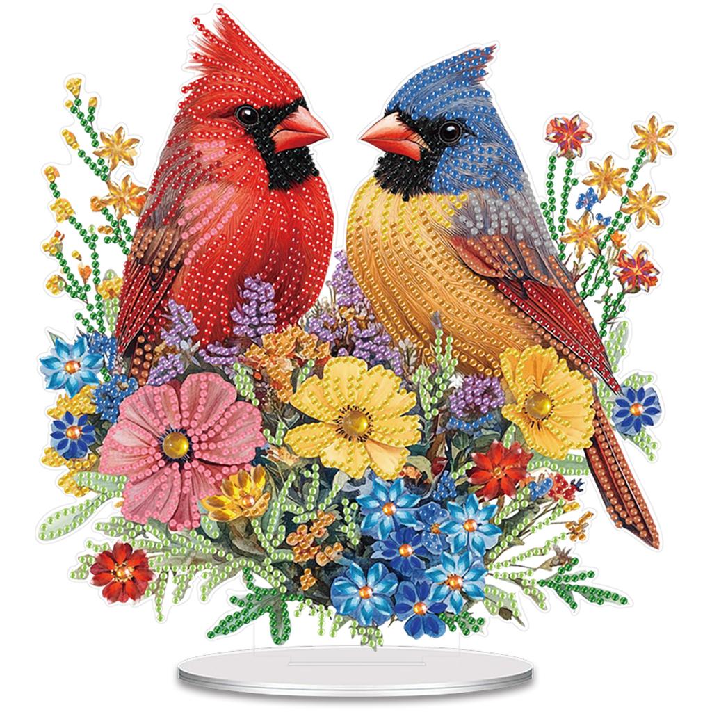 2D/Flach DIY Acryl Diamantmalerei Tischornamente Set Diamantmalerei Desktop Dekorationen für Zuhause Büro Schreibtischdeko