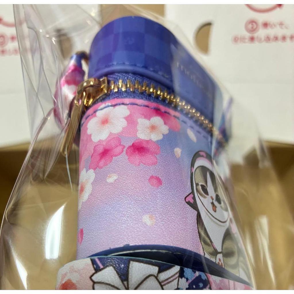 Used mofusand Pouch with Scarf Charm Cherry Blossom Full Bloom Coaster Taito Limited