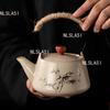 Ru Kiln Lifting Pot Ceramic Household Small Capacity Teapot Chinese Bamboo Tea Set Underglaze Color Drinking Tea in The Office