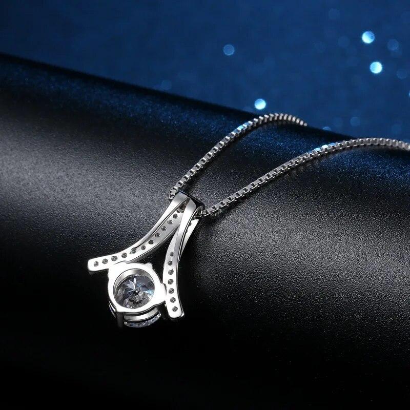 Colier cu pandantiv cu diamante moissanite de 0,5-2 carate de culoare D pentru femei 100% S925 Colier din argint Sterling Bijuterii fine