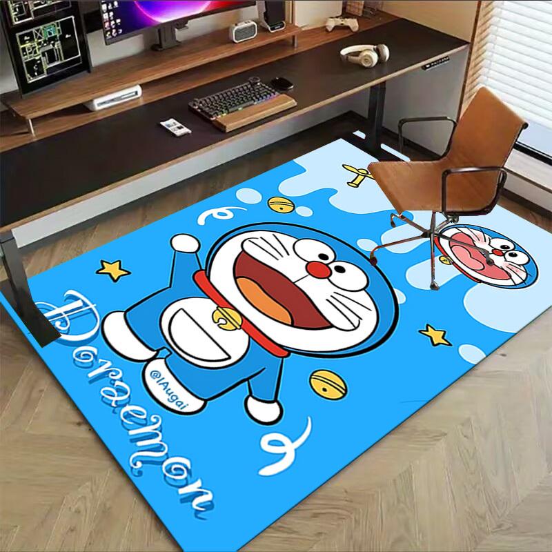 1pc Doraemon Carpet Anti Slip Polyester Floor Mat for office.Bedroom