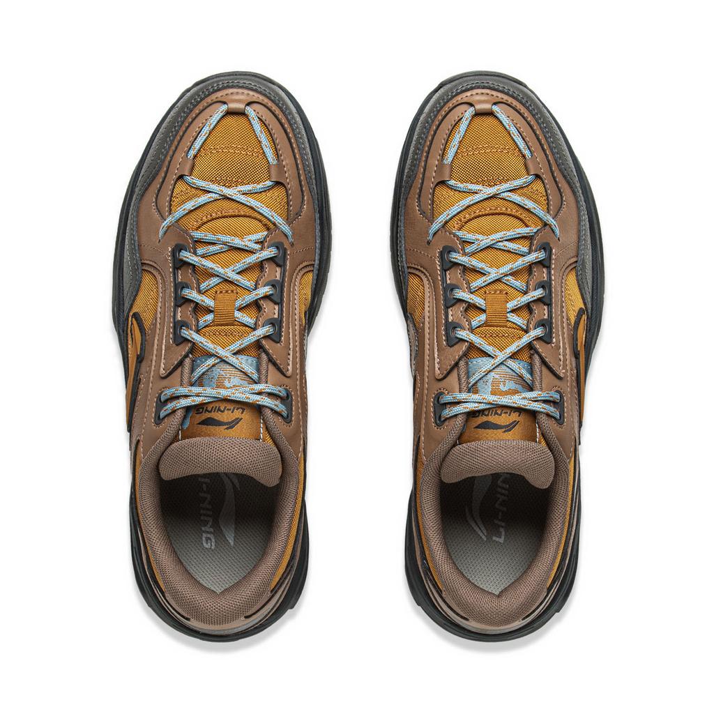 New LiNing Gravel Slip Resistant, Abrasion Resistant, Lightweight Low Top Casual Shoes Men's Brown AGCV335-2