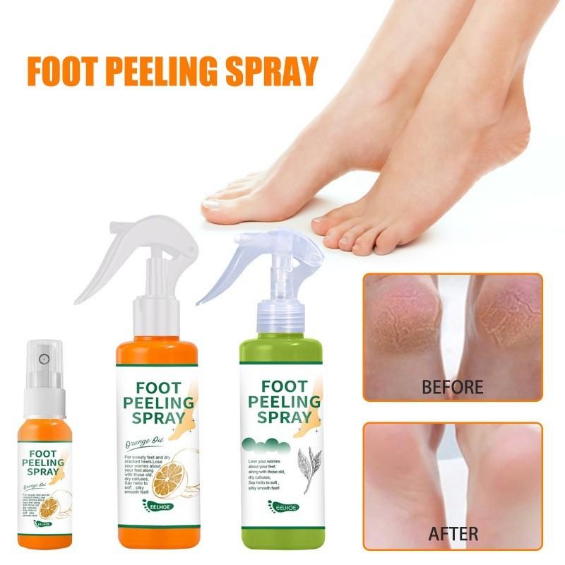 Eelhoe Exfoliating Care Spray With Green Tea And Citrus Scent For Soft Feet And Elbows
