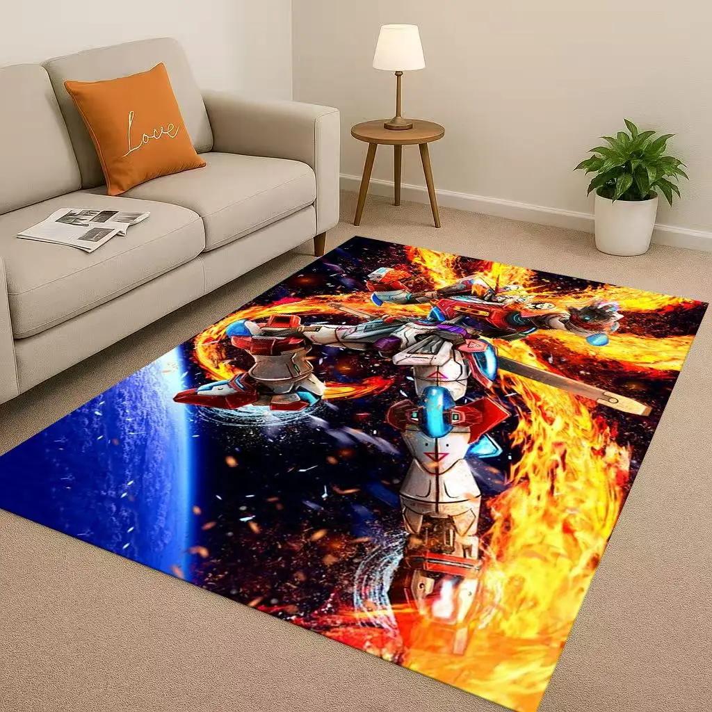Gundam Cartoon Robot Christmas Gift Christmas Living Room Non-Slip Area Rug Carpet for Bedroom Sofa,Home Doormat Kids