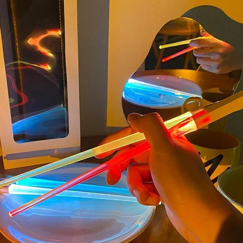 Light Saber Chopsticks Light Up Cool Party Supplies LED Glowing Chopsticks For Holiday Raves Birthday Halloween Sporting Events