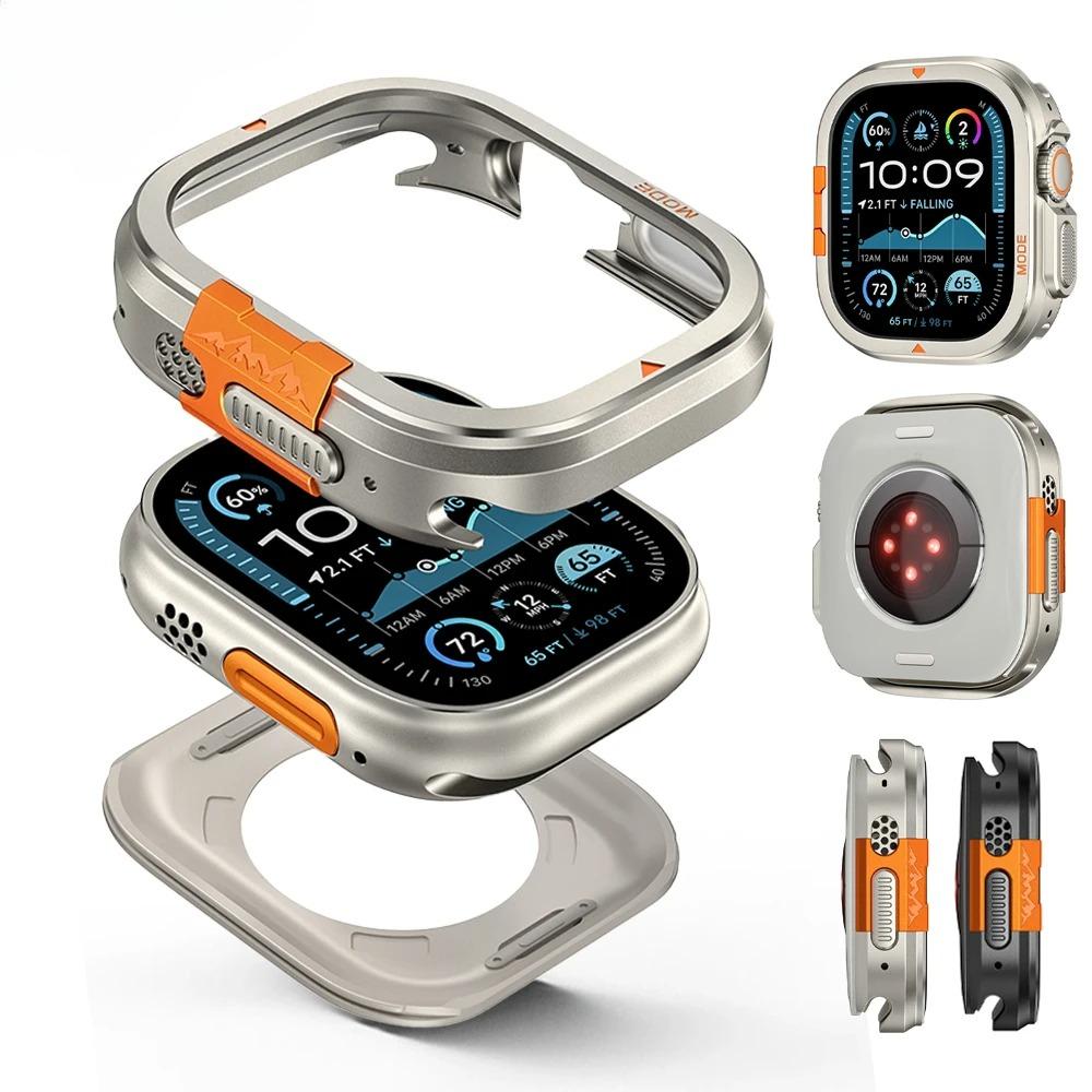 Metal Case for Apple Watch Ultra 3 49mm Series 11 10 46mm Aluminum Alloy Cover for IWatch 9 8 7 6 SE 44mm 45mm Men Bumper Frame