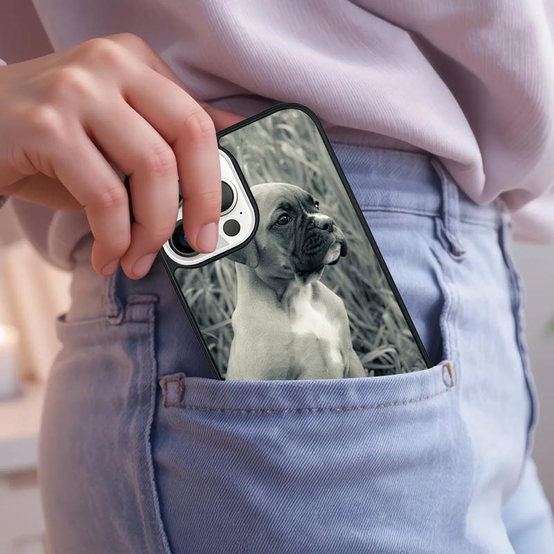 Boxer Dog Cute Funny Phone Case For iPhone 17 Air 15 16e 14 13 Pro Max Coque 12 11 Pro Max PLUS cover