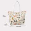 Cute Doodle Print Tote Bag Fashion Casual Lightweight Large Capacity Daily Outdoor Shoulder Bag for Women