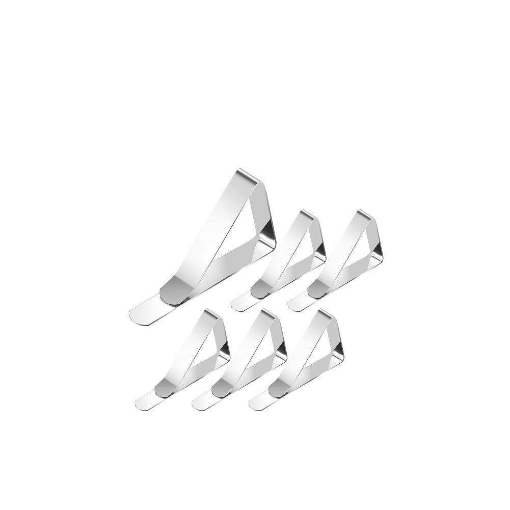 4-12pc Stainless Steel Tablecloth Clamps Table Cloth Clips Holder for Party Wedding Promenade Picnic Table Cover Clamps Decor