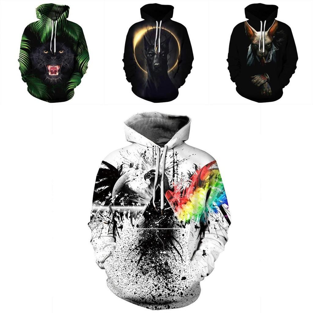 Galaxy Space 3d Wolf Graphics Sweatshirt Jacket Pullover Hoodie Unisex Sweater