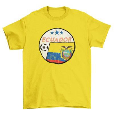 ECUADOR Fußball T-Shirt 2024 Retro Kreis, Erwachsene Kinder Oder Baby, Weltmeisterschaft Copa
