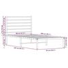 VidaXL Metal Bed Frame with White Headboard 80x200 Cm 352359