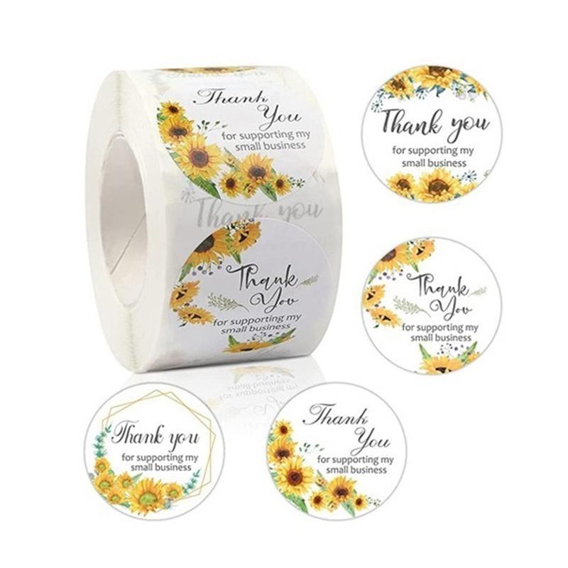 652F Thank You for Supporting My Small Business Stickers Roll Wedding Guest China Mainland
