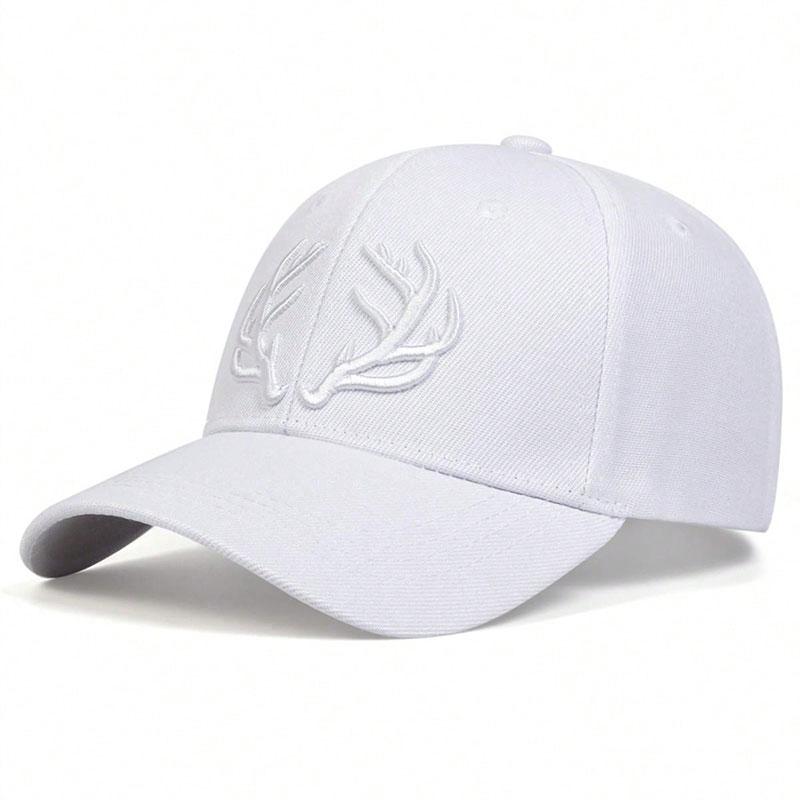 

Бейсболка унисекс с вышивкой в виде рогов, мужская регулируемая хлопковая шляпа из материала маоцин, солнцезащитные шляпы, повседневные кепки, кепка дальнобойщика белый