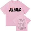 Rapper Jul Love Hip Hop T Shirt Unisexs Womens Clothing Pop Music Tshirt Cozy Cotton Short Sleeve Oversized Fans Casual Tshirts