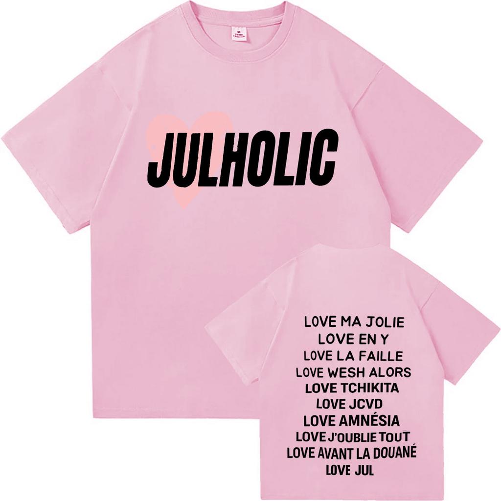 Rapper Jul Love Hip Hop T Shirt Unisexs Womens Clothing Pop Music Tshirt Cozy Cotton Short Sleeve Oversized Fans Casual Tshirts