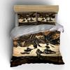 Pirate Themed Bedding Set with Characters Bedding set (1 duvet cover, 2 pillowcases, duvet not included)